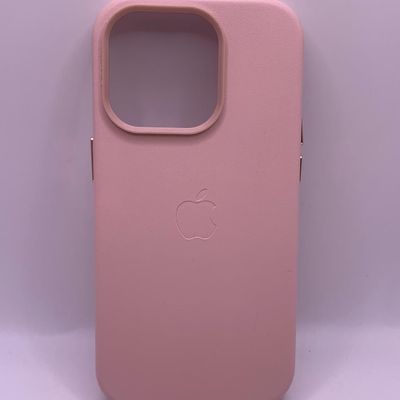 Шкіряний чохол Leather Case (AA Plus) with MagSafe для Apple iPhone 14 Pro (6.1) (Sand Pink) 57475 57475* 57475