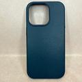 Шкіряний чохол Leather Case (AA Plus) with MagSafe для Apple iPhone 14 Pro (6.1) (Indigo Blue) 57475 57475* 57475