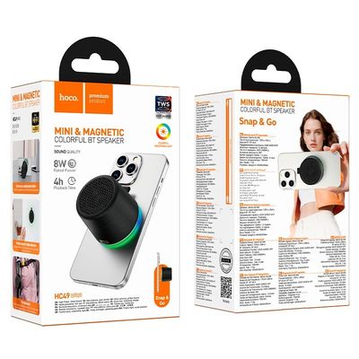 Акустика HOCO Shine magnetic BT speaker wave HC49 |BT6.0, TWS, 7W, 6h| (black) 000012725 Hoco