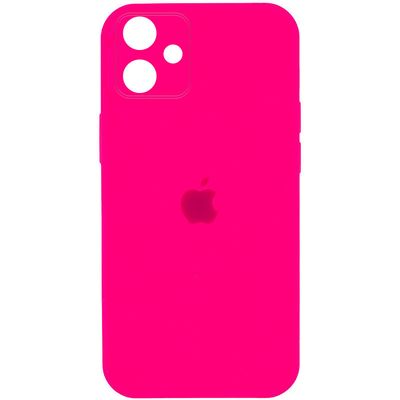 Чохол Silicone Case Square Full Camera Protective (AA) для Apple iPhone 11 (6.1) (Рожевий / Barbie pink) 00040234 00040234 Чехол