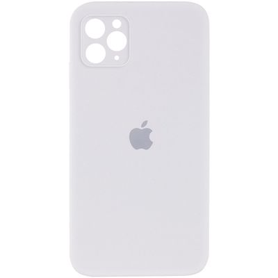 Чохол Silicone Case Square Full Camera Protective (AA) для Apple iPhone 11 Pro Max (6.5) (Білий / White) 00040236 Чехол