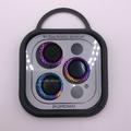 Захисне скло Metal Shine на камеру (в упак.) для Apple iPhone 12 Pro Max (Бузковий / Rainbow) 62929 Стекло