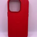 Шкіряний чохол Leather Case (AA Plus) with MagSafe для Apple iPhone 14 Pro (6.1) (Crimson) 57475 57475* 57475