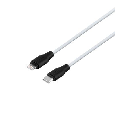 Дата кабель  X21 Plus Silicone Type-C to Lightning (1m) (Чорний / Білий) black-white 00055910 Hoco