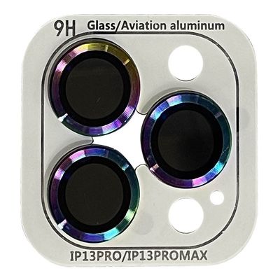 Захисне склоMetal Classic на камеру (в упак.) для Apple iPhone 13 Pro / 13 Pro Max (Сиреневый / Rainbow) 51798 Стекло
