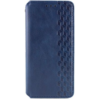 Шкіряний чохол книжка GETMAN Cubic (PU) для Xiaomi Redmi Note 13 Pro 4G / Poco M6 Pro 4G (Синій) 70310 Чехол