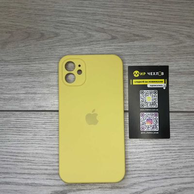 Silicone Case Square Full Camera Protective (AA) для Apple iPhone 11 (6.1) (Желтый / Canary Yellow) 40234 40234* 40234 Чехол