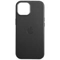 Шкіряний чохол Leather Case (AAA) with MagSafe and Animation для Apple iPhone 15 (6.1) (Black) 65728 65728* 65728