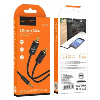 Cable Aux to 2 RCA (1m)  UPA28 Black 777070 Hoco