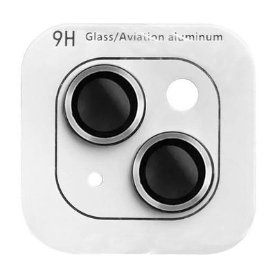 Захисне скло Metal Classic на камеру (в упак.) для Apple iPhone 15 (6.1) / 15 Plus (6.7) (Срібний / Silver) 65701