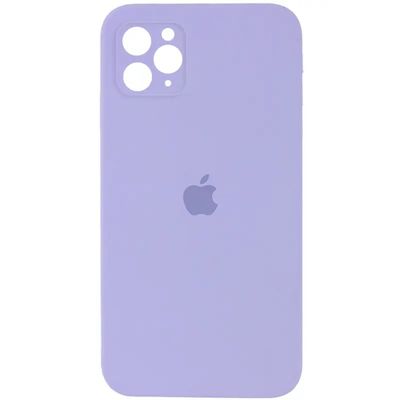 Чохол Silicone Case Square Full Camera Protective (AA) для Apple iPhone 11 Pro (5.8) (Бузковий / Dasheen) 00040235