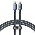 Кабель Crystal Shine Series Fast Charging Type-C to Type-C 100W (1.2m) (black) 35107 Baseus