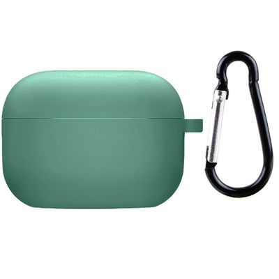 Силіконовий футляр з мікрофіброю для навушників Airpods 3 (Зелений / Pine Needle) 53035 Чохли на навушники