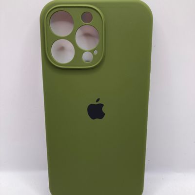 Чохол Silicone Case Full Camera Protective (AA) для Apple iPhone 15 Pro Max (6.7) (Зелений / Dark Olive) 66393 66393* Чехол