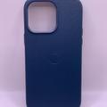 Шкіряний чохол Leather Case (AA Plus) with MagSafe для Apple iPhone 14 Pro Max (6.7) (Indigo Blue) 57476