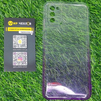 Чохол Samsung A02S силікон 0,5мм Gradient Purpel Китай