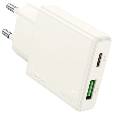 МЗП  N45 Biscuit PD30W+QC3.0 (1USB-A/1C) (Moonlight white) 71125 Hoco