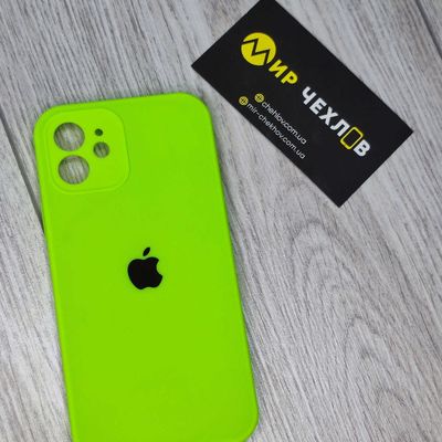 Чохол Ip12 Pro/ 12  silicon case Full cover lime green 71667  * Китай