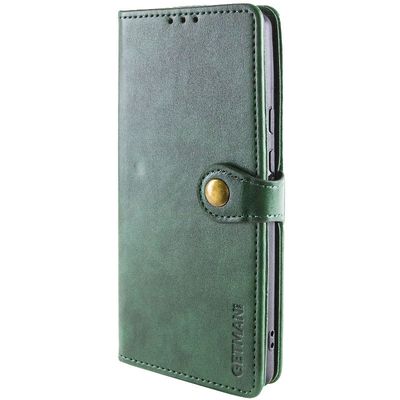Шкіряний чохол книжка GETMAN Gallant (PU) для Xiaomi Redmi 13C / Poco C65 (Зелений) 68152 Чехол