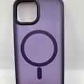 TPU+PC чохол Metal Buttons with MagSafe Colorful для Apple iPhone 13 (6.1) (Темно-фіолетовий) 64996 64996* Чехол