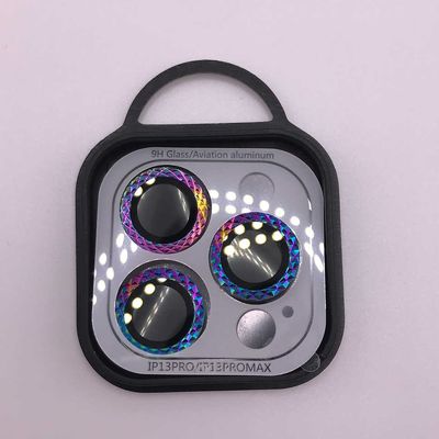 Захисне скло Metal Shine на камеру (в упак.) для Apple iPhone 13 Pro / 13 Pro Max (Бузковий / Rainbow) 62931 Стекло