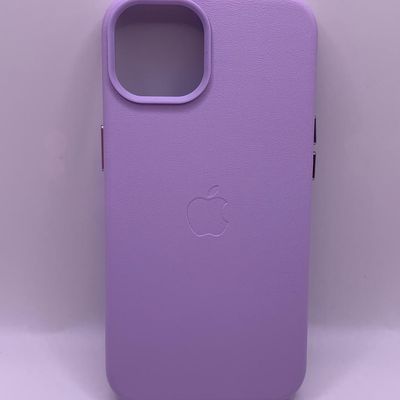 Шкіряний чохол Leather Case (AA Plus) with MagSafe для Apple iPhone 14 (6.1) (Elegant purple) 57473 57473* 57473