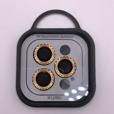 Захисне скло Metal Shine на камеру (в упак.) для Apple iPhone 12 Pro / 11 Pro / 11 Pro Max (Золотий / Gold) 62928 Стекло