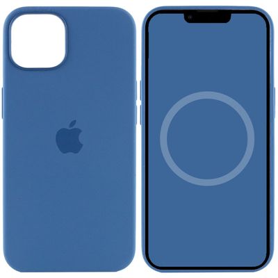 Чохол Silicone case (AAA) full with Magsafe and Animation для Apple iPhone 15 Pro Max (6.7) (Синій / Storm Blue) 67534 67534