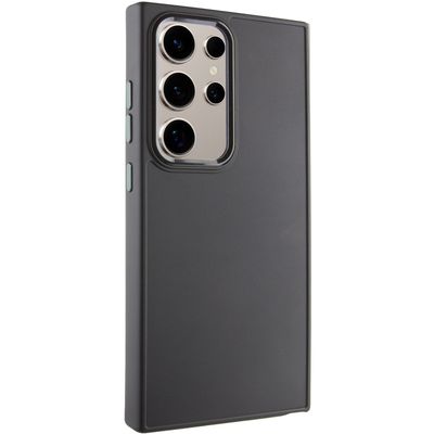 TPU чохол Bonbon Metal Style для Samsung Galaxy S24 Ultra (Чорний / Black) 68447 68447* Чехол