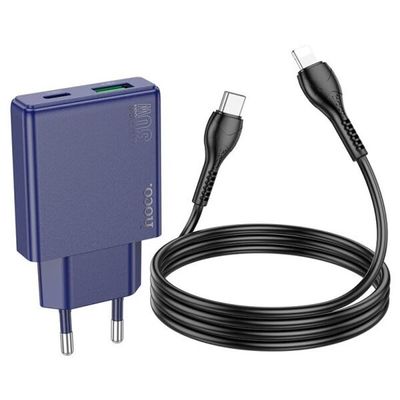 МЗП  N45 Biscuit PD30W+QC3.0 + Type-C to Lightning (Titanium blue) 71065 Hoco