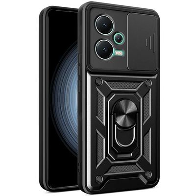 Ударостійкий чохол Camshield Serge Ring для Xiaomi Redmi 12 / Poco M6 Pro 5G (Чорний) 00065950 Чехол