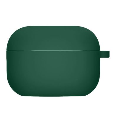 Силіконовий футляр з мікрофіброю для навушників Airpods Pro (Зелений / Pine green) 39443 Чохли на навушники