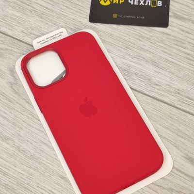 Чохол IPhone 12 Pro Max Silicone Case MagSafe Splash red Китай