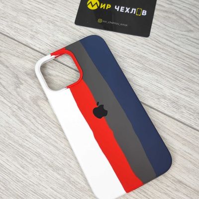 Чохол Rainbow Silicone Case iPhone 13 Pro rainbow white Чехол