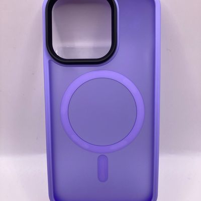 TPU+PC чохол Metal Buttons with MagSafe Colorful для Apple iPhone 14 Pro (6.1) (Бузковий) 64754 64754 Чехол