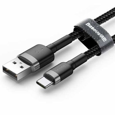 Кабель  Cafule Type-C Cable 2A (3m) (gray/black) 23461 Baseus