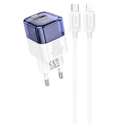 МЗП  C131A Platium PD30W+QC3.0 + Type-C to Lightning (Transparent blue) 67586 Hoco