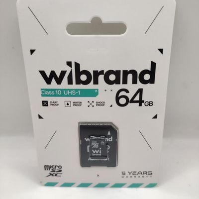 Карта пам`яті Wibrand MicroSDHC 64Gb (Class 10) + SD adapter 989054 Китай