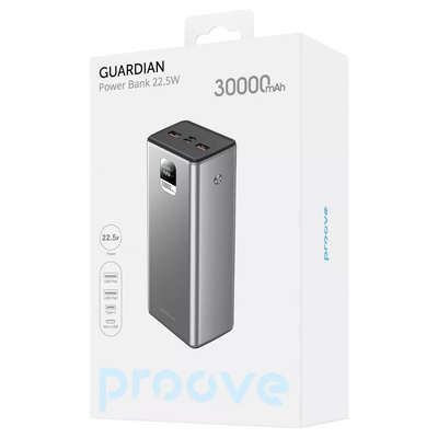 Портативна Батарея  Guardian 22.5W 30000mAh (metal gray) 54270 Proove
