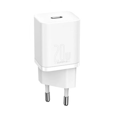 МЗП  Super Silicone Quick Charger Charger 20W (Type-C) (white) 30696 Baseus