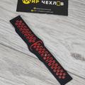 Вироби з силікону Ремінець Силіконовий ремінецьSport Nike+ для Xiaomi Amazfit/Samsung 20 mm (black/red) * Китай
