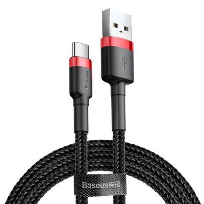 Кабель  Cafule Type-C Cable 2A (3m) (red/black) 23461 Baseus
