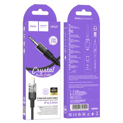 Кабель HOCO Spirit transparent digital audio conversion cable iP UPA27 |1.2M| (black) black 000011613 Hoco