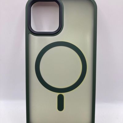 TPU+PC чохол Metal Buttons with MagSafe Colorful для Apple iPhone 12/12 Pro (green) 45111 45111* Чехол