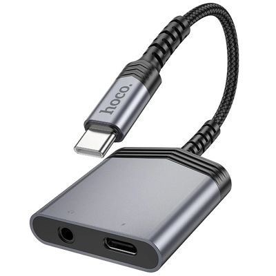 Перехідник  LS39 Type-C to Type-C + 3.5mm (Metal gray) 73925 Hoco