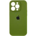 Чохол Silicone Case Full Camera Protective (AA) для Apple iPhone 16 Pro (6.3) (Зелений / Dark Olive) 00074282 Чехол