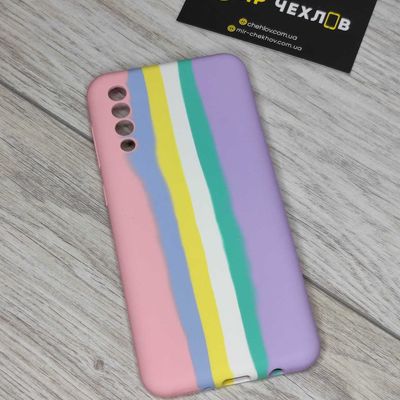 Чохол Samsung A50/A30S Wave Raibow Sillicone pink 71986 Китай