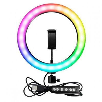 Кольцевая светодиодная Led Лампа RGB MJ20 20см с зажимом для телефона 27876 27876 Китай