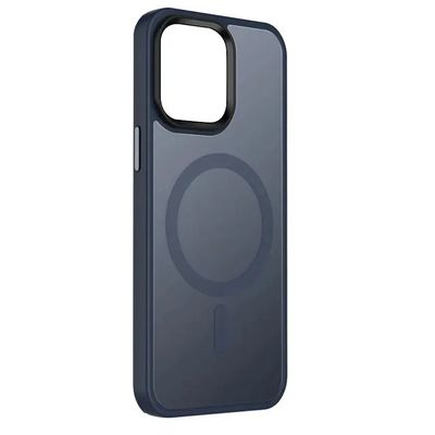 TPU+PC чохол Metal Buttons with MagSafe Colorful для Apple iPhone 13 (6.1) (Сірий) 779025 779025 Березень 2025