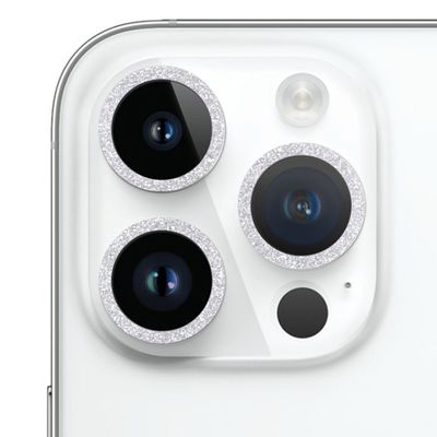 Захисне скло Metal Sparkles на камеру (в упак.) для Apple iPhone 15 Pro (6.1) /15 Pro Max (6.7) (Срібний / Silver) 65699